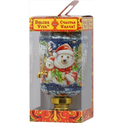 Dolche Vita. Новый год. Самовар Друзья Деда Мороза 75 гр. жест.банка