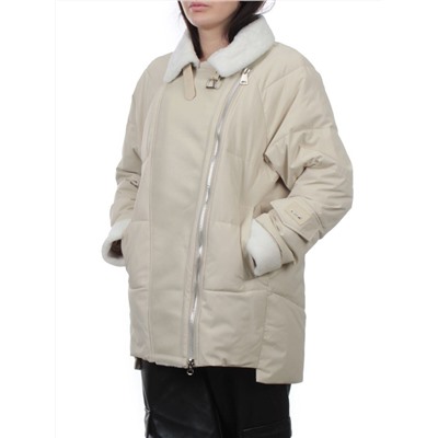 S24-263 BEIGE Куртка демисезонная женская (100 гр. холлофайбер)