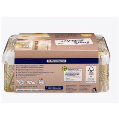 Sanft&Sicher  Feuchtes Toilettenpapier Deluxe Kamille Box, 50 St Влажная туалетная бумага deluxe, 50 шт