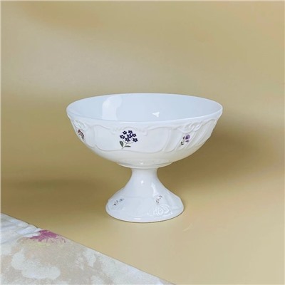 109-218 Конфетница 17см на ножке КРОКУС в под.уп.(х8)Фарфор