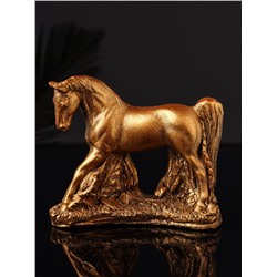 Фигурка гипс «Конь Граф», 11×13×5 см, бронза