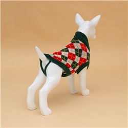 Свитер для животных «Шахматы», XL (ДС 34, ОШ 34, ОГ 32-51 см)