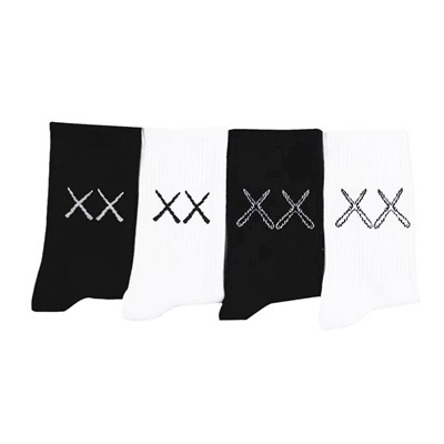 Sports brand knee socks for men and women, European style, mid-length