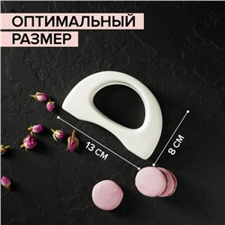 Салфетница Magistro «Бланш», 13×3.5×8 см, фарфор, белая