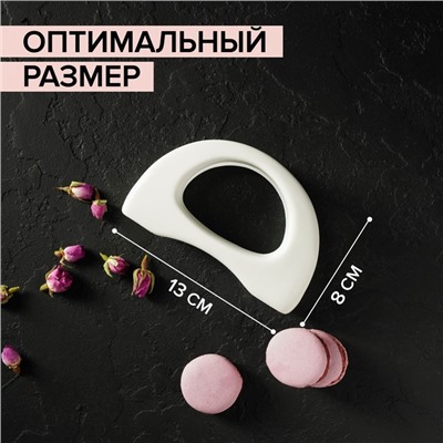 Салфетница Magistro «Бланш», 13×3.5×8 см, фарфор, белая