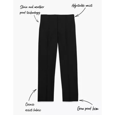 Boys' Slim Leg Slim Fit School Trousers (2-18 Yrs)