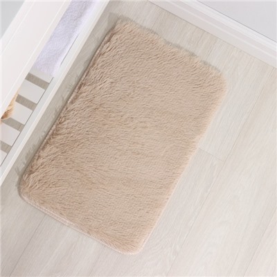Коврик Доляна «Пушистик», 40×60 см, бежевый