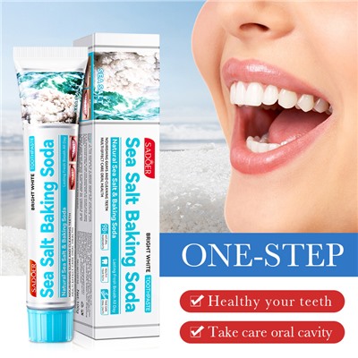 Зубная паста отбеливающая с морской солью и содой SADOER Sea Salt Backing Soda Bright White Toothpaste, 100 гр