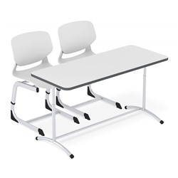 Cтол SHT-T-TN18/3-7 гр.р
                        белый / серый / хром лак