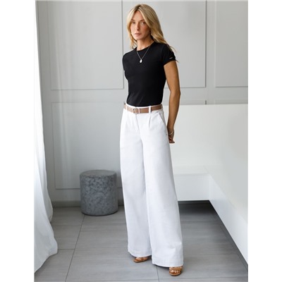 Джинсы из эластичного денима с резинкой на поясе