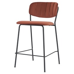 Стул полубарный Eirill, велюр, кирпичный