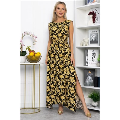 Платье Иниша (черно-желтое) П13924-4М