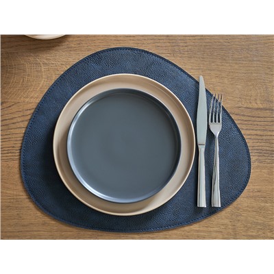 Набор из 2-х двухсторонних сервировочных салфеток Drop, 33х41 см, синий/светло-серый