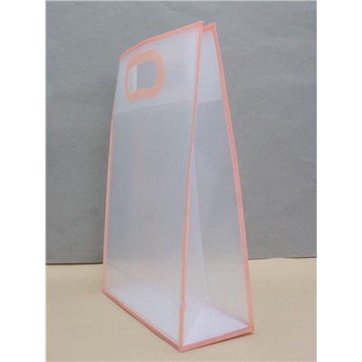 Пакет подарочный (L) "Frame transparent", pink (35*24*10)