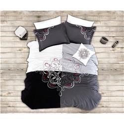 Сатиновое Постельное белье Евро 2 сп. Vip Saten Cotton Collection First Choice