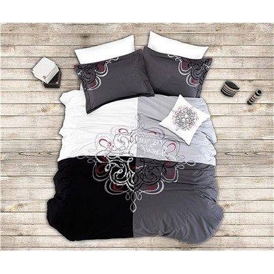 Сатиновое Постельное белье Евро 2 сп. Vip Saten Cotton Collection First Choice