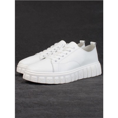 05-PDXL162-1 WHITE Кроссовки женские (натуральная кожа)
