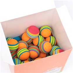 Шарик для кошек, 3.4 см, фасовка в коробку по 50 шт., микс цветов