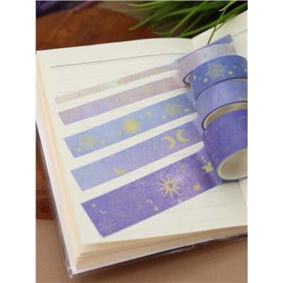 Набор декоративного скотча 10 шт. "Night magic", blue, шоу-бокс 8 шт.