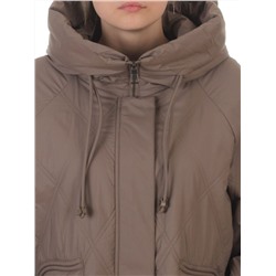 8010 LT. BROWN Куртка демисезонная женская (100 гр. холлофайбер)