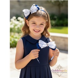 Ободок для волос детский с бантом ОБ4