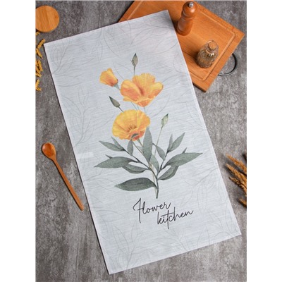 Полотенце Этель Yellow poppies 40х73 см, 100% хлопок, репс 210 г/м2