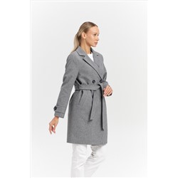 Пальто женское демисезонное 25570 (пепельный/ёлочка)