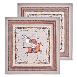 НАБОР САЛФЕТОК  2 ШТ "PASSAGE",40Х40СМ, 100% ХЛОПОК, КАПУЧИНО,ТВИЛ