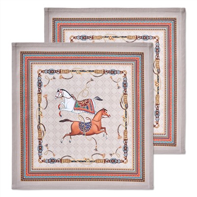 НАБОР САЛФЕТОК  2 ШТ "PASSAGE",40Х40СМ, 100% ХЛОПОК, КАПУЧИНО,ТВИЛ