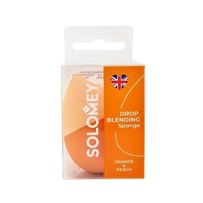 SOLOMEYA Спонж для макияжа Капля ORANGE & PEACH (кор)