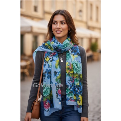 Шарф шифоновый с цветочным принтом Арт 0981/2