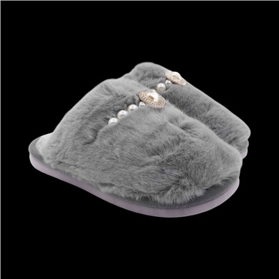 Тапочки меховые 10237 серые