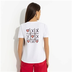 Футболка с принтом на спинке, Любовь с первого взгяда