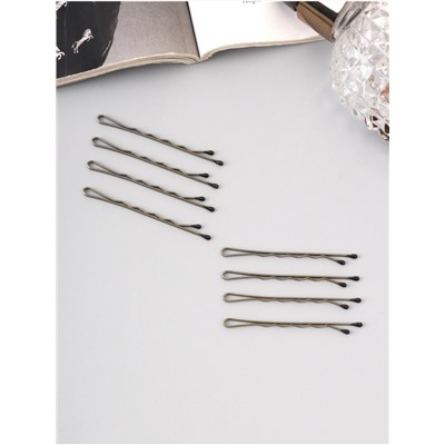 Невидимки для волос «Валери», набор 60 шт., 4.5 см, золото