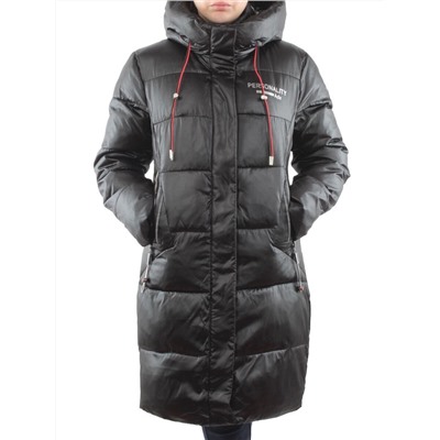YR-956 BLACK Пальто зимнее женское АЛИСА (200 гр. холлофайбера)
