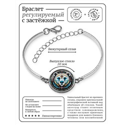 BSI-0063 Браслет металлический Медведь сюрреализм