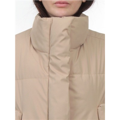 24122 DK. BEIGE Жилет утепленный женский (100 гр. холлофайбер)