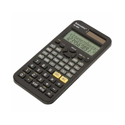 Калькулятор инженерный BRAUBERG SC-850, 240 функций, 10+2 разрядов, двойное питание, ЧЕРНЫЙ, 250525