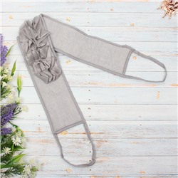 Мочалка для тела "Premium - Sandal", цвет серый,  70*10см
