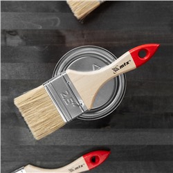 Кисть плоская "Стандарт" 2.5" (63 мм) натуральная щетина, деревянная ручка MTX