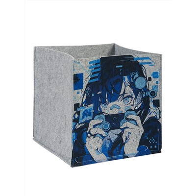 Органайзер для хранения "Аниме @lain_solo", светло-серый, 30х30х30см, 24л