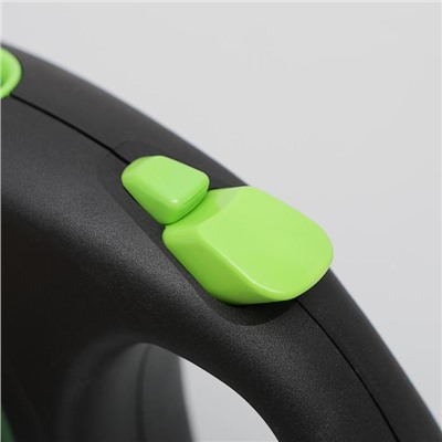 Рулетка Flexi Black Design L (до 50 кг) 5 м лента, черный/зеленый