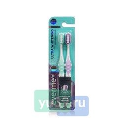 "Evermex" З/щетка Ultra Whitening, средняя, 1+1шт (144)