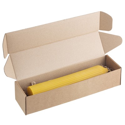 Свеча декоративная цвета карри из коллекции Edge, 25,5см