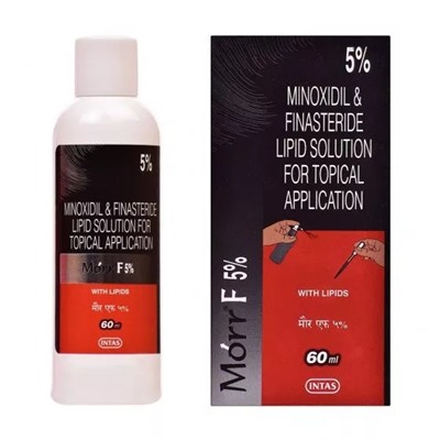 Липидный раствор Миноксидила и Финастерида 5% (60 мл), Morr Minoxidil & Finasteride Lipid Solution 5%, произв. INTAS
