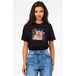 Свободная футболка из тонкого премиального 100% хлопка с фотопринтом.