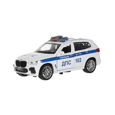 Машина металл BMW X5 M-SPORT ПОЛИЦИЯ 12 см, двери, баг 319005