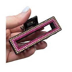 Заколка-краб для волос со стразами 9х4,5 см КР16 тип 1