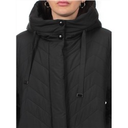 1135 BLACK Пальто зимнее облегченное женское (холлофайбер 150 гр.)