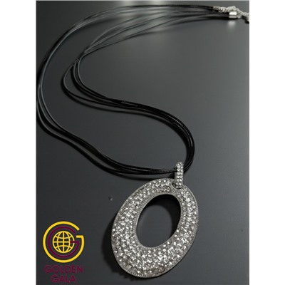 Кулон на кожаном шнурке "Женская грация" Арт КШ2130/10